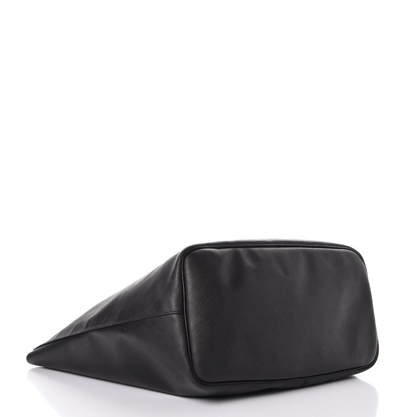 Textured Coated Canvas Rottweiler Pint Large Antigona Tote Black