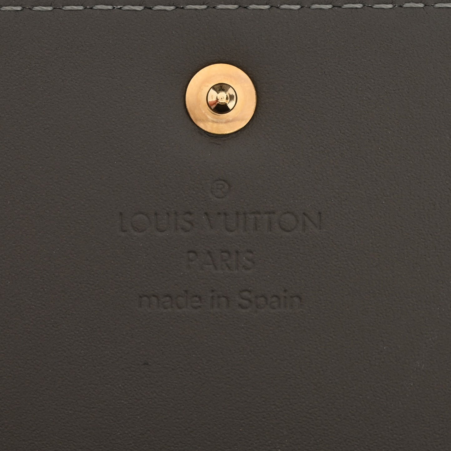Vernis Business Card Holder Gris Art Deco