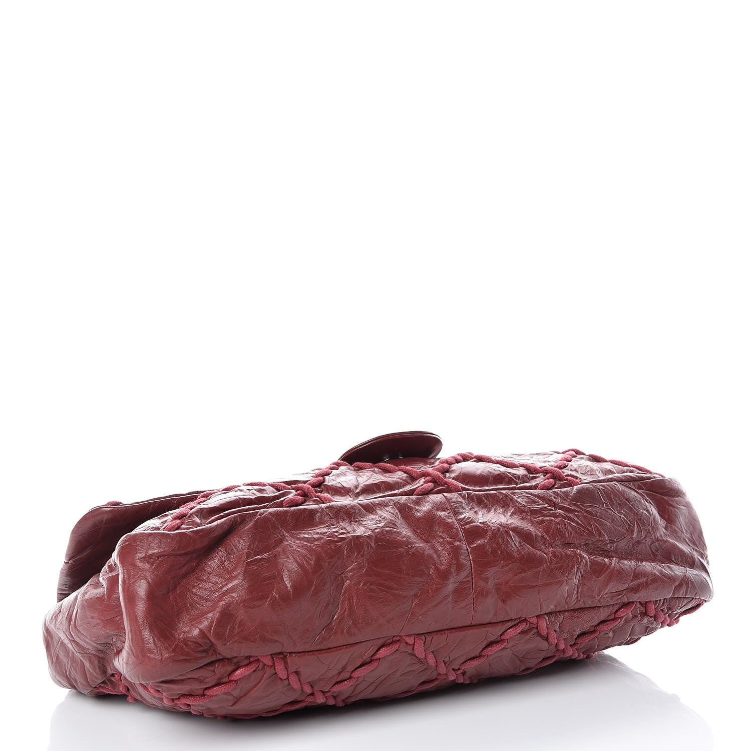 Chanel Calfskin Ultra Stitch Oversize Flap Dark Red 4 of 10
