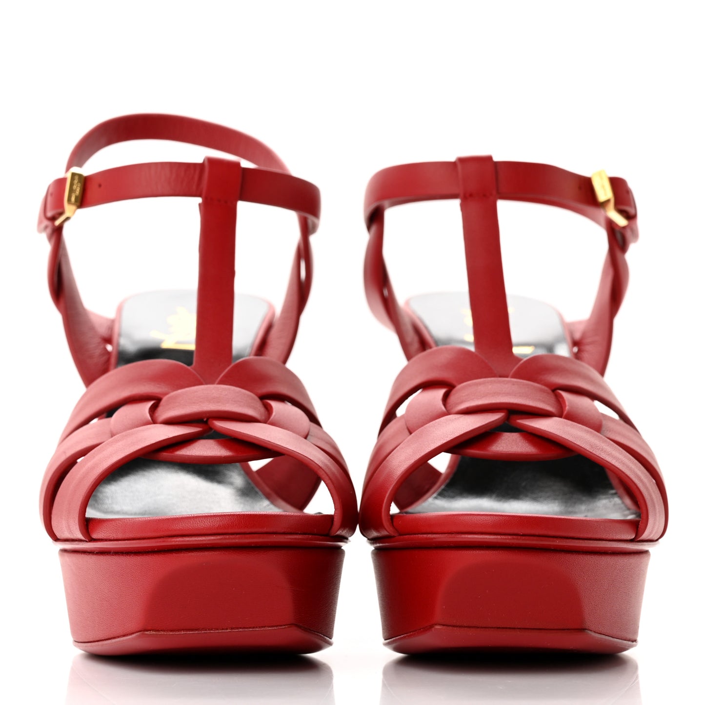 Calfskin Tribute 75 Platform Sandals 39 New Red