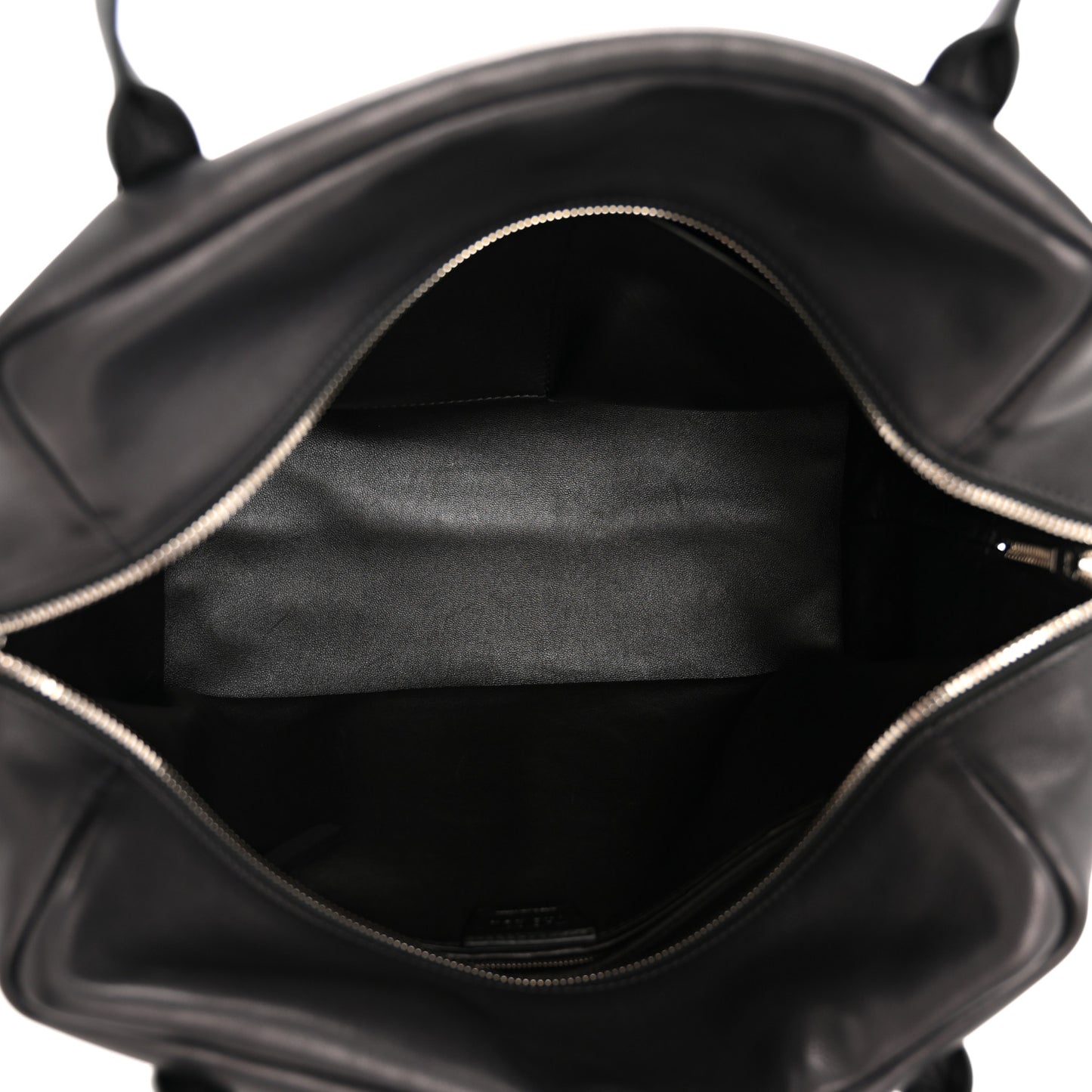 Polished Saddle Calfskin Henri Bag Black