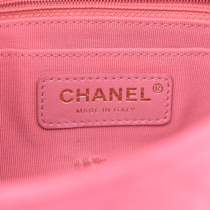 Chanel Lambskin Resin Quilted Mini Rectangular Pearl Samba Flap Pink 6 of 12