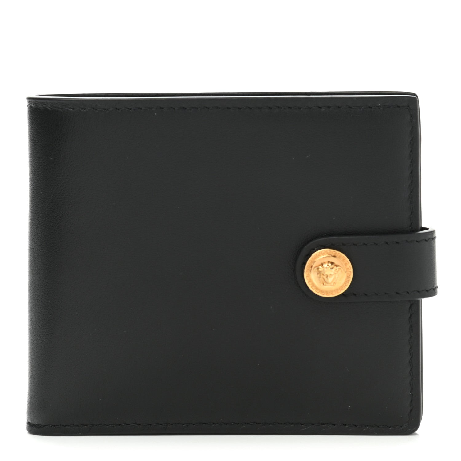 Versace Vitello Medusa Bi-Fold Wallet Black 1 of 6