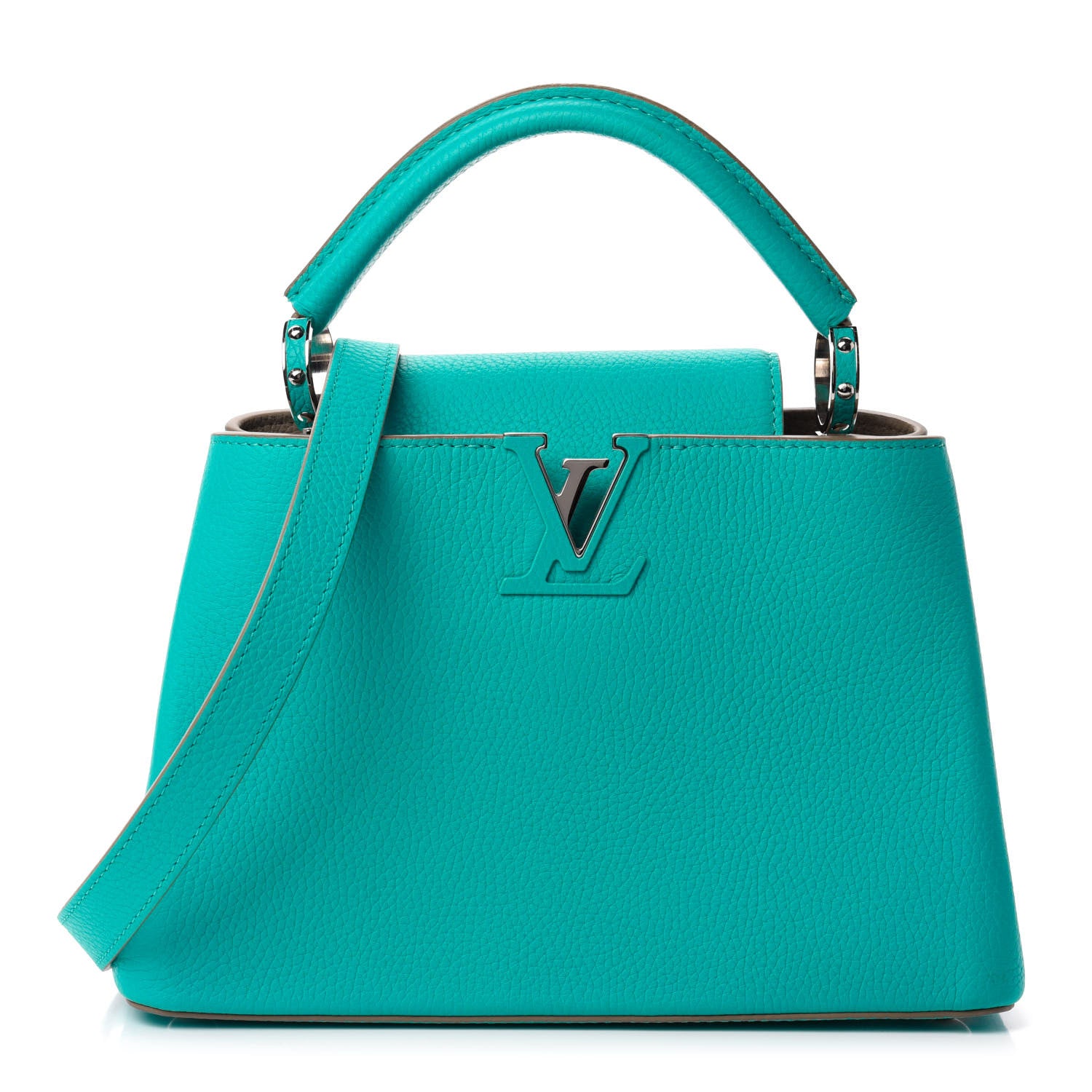Louis Vuitton Taurillon Capucines BB Turquoise 1 of 9