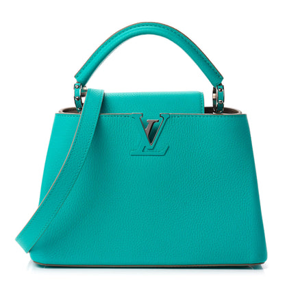 Louis Vuitton Taurillon Capucines BB Turquoise 1 of 9