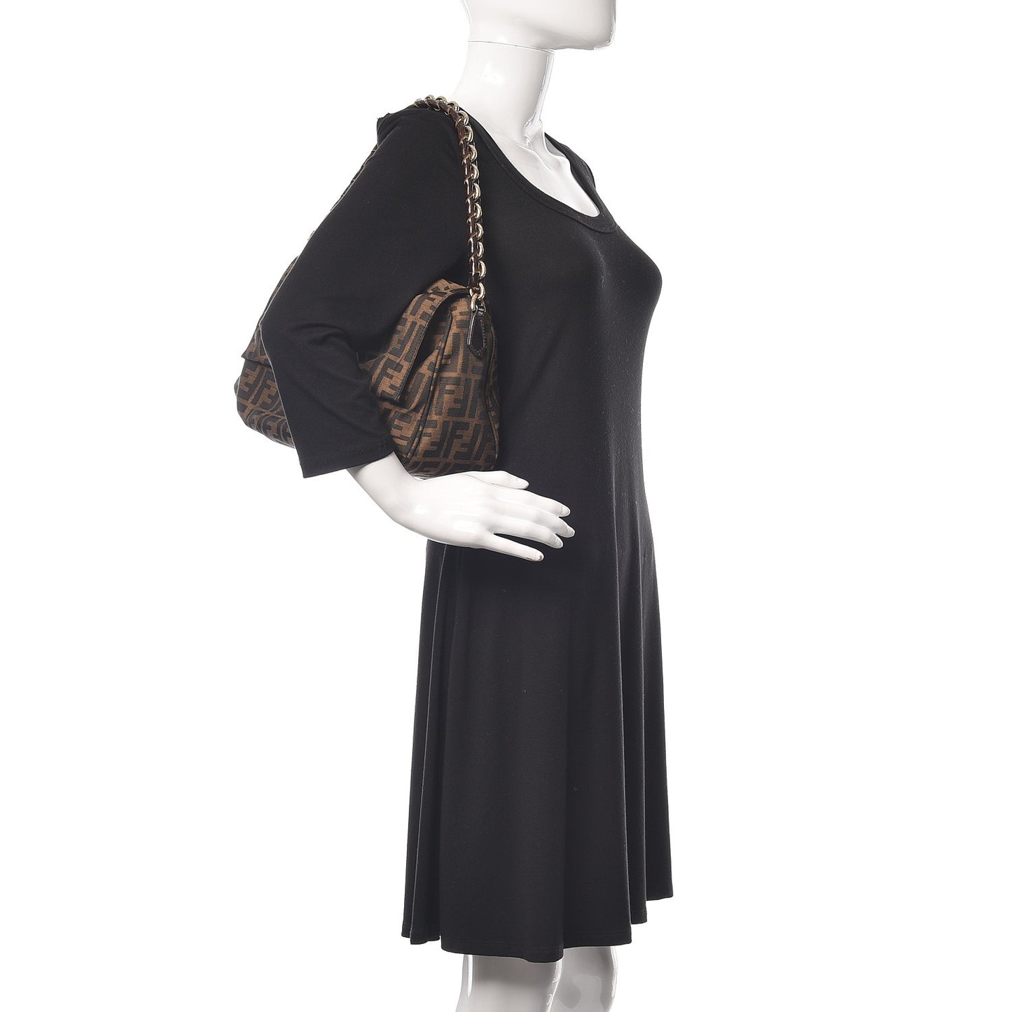 Zucca Patent Mia Shoulder Flap Tobacco