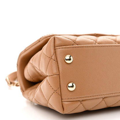 Chanel Caviar Lizard Embossed Quilted Extra Mini Coco Handle Flap Brown 9 of 10