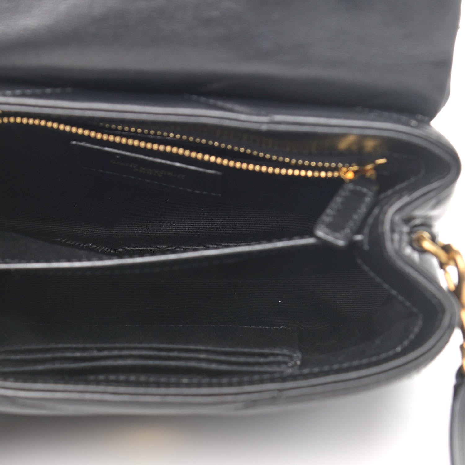Saint Laurent Calfskin Y Quilted Monogram Toy Loulou Crossbody Bag Black 5 of 8