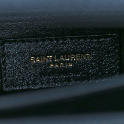 Saint Laurent Coated Bark Calfskin Medium Monogram Sunset Black 6 of 8