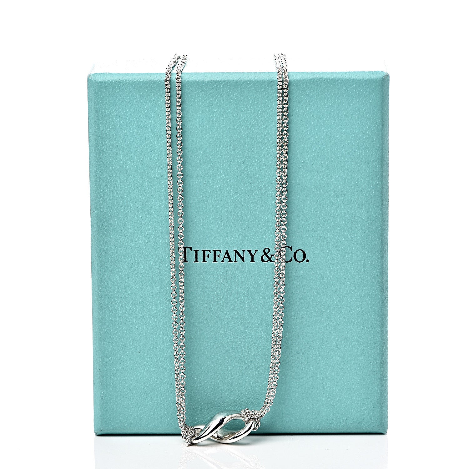Tiffany Sterling Silver Figure 8 Pendant Necklace 5 of 5