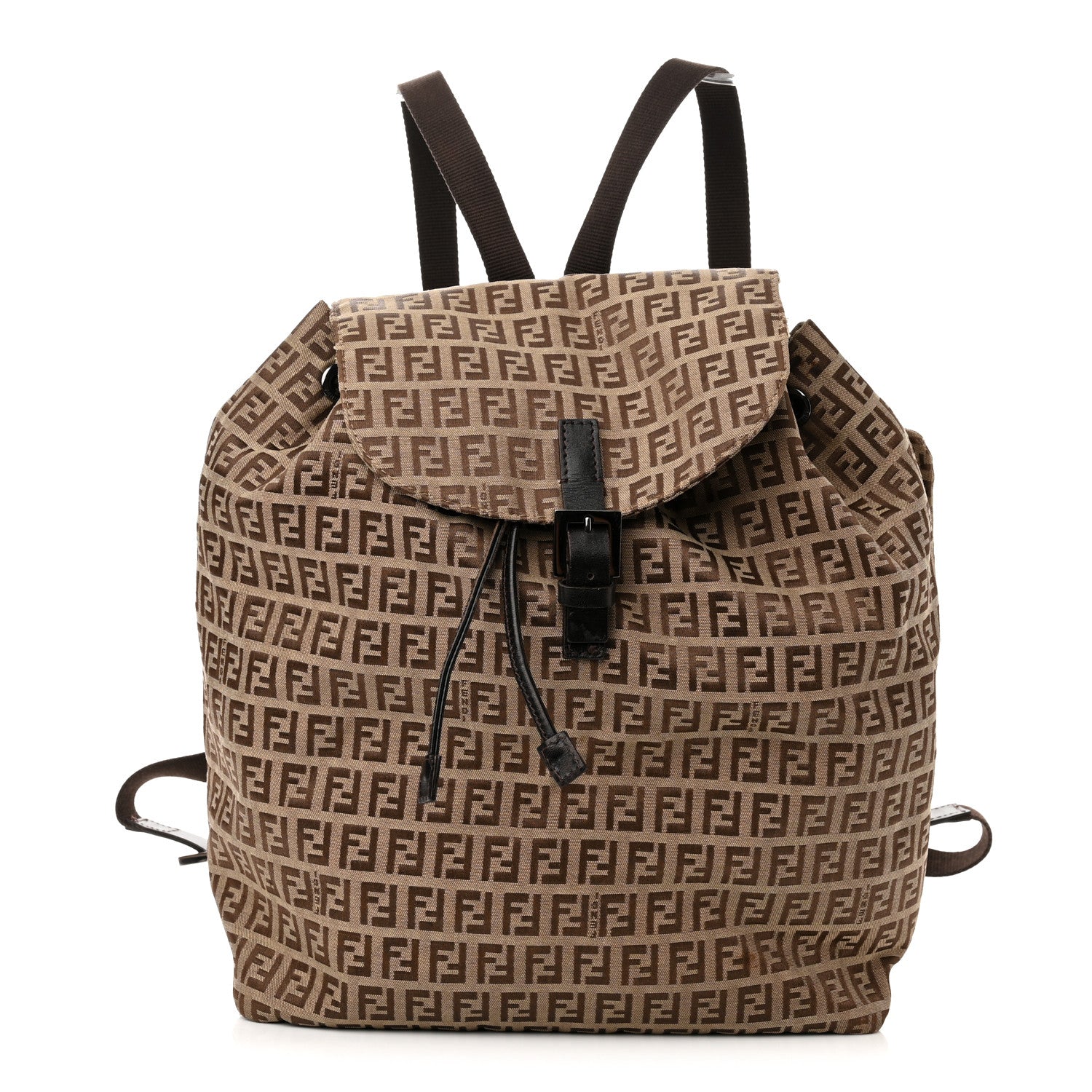 Fendi Zucchino Flap Backpack Tobacco 3 of 14