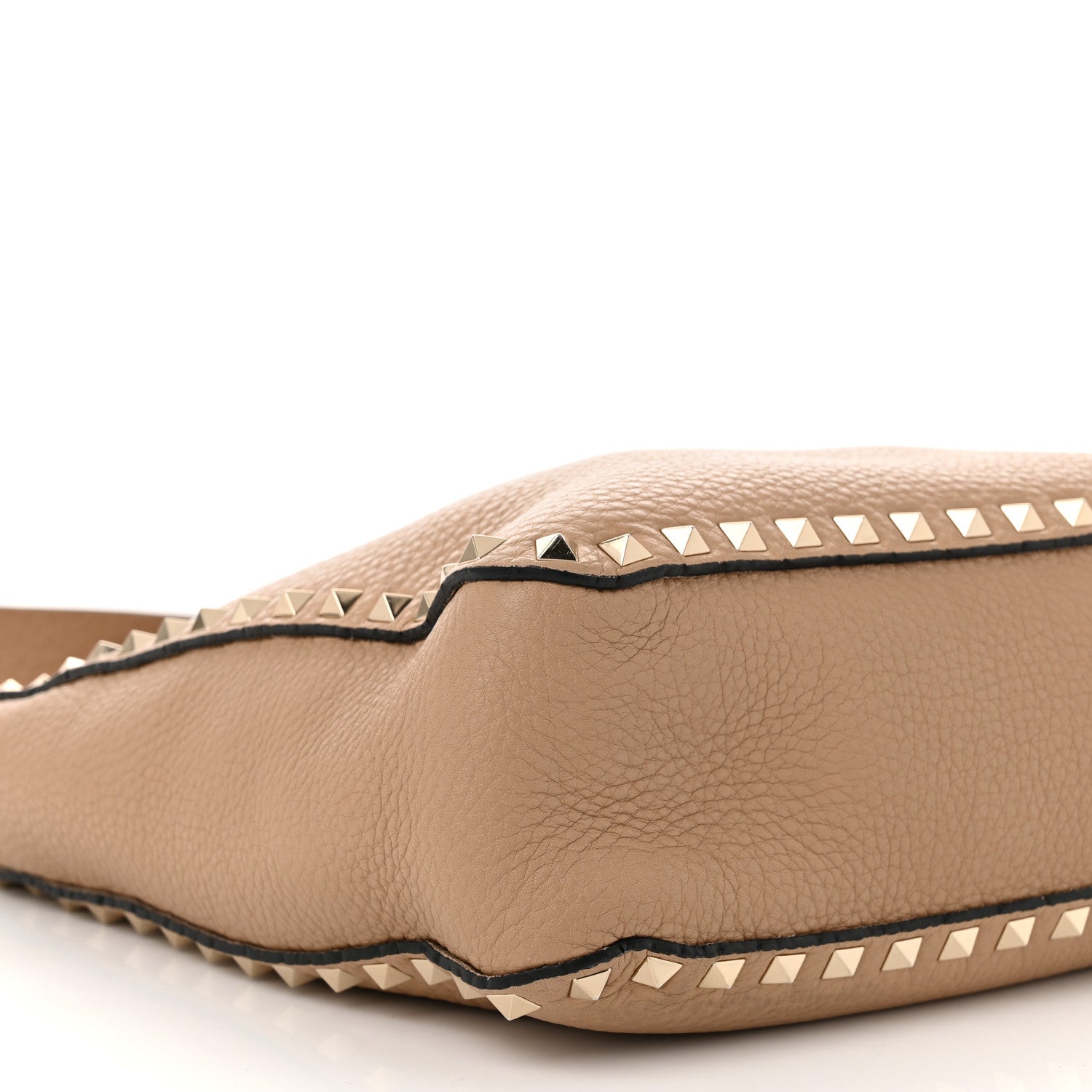 Valentino Garavani Pebbled Calfskin Small Rockstud Flip-Lock Messenger Bag Beige 8 of 11