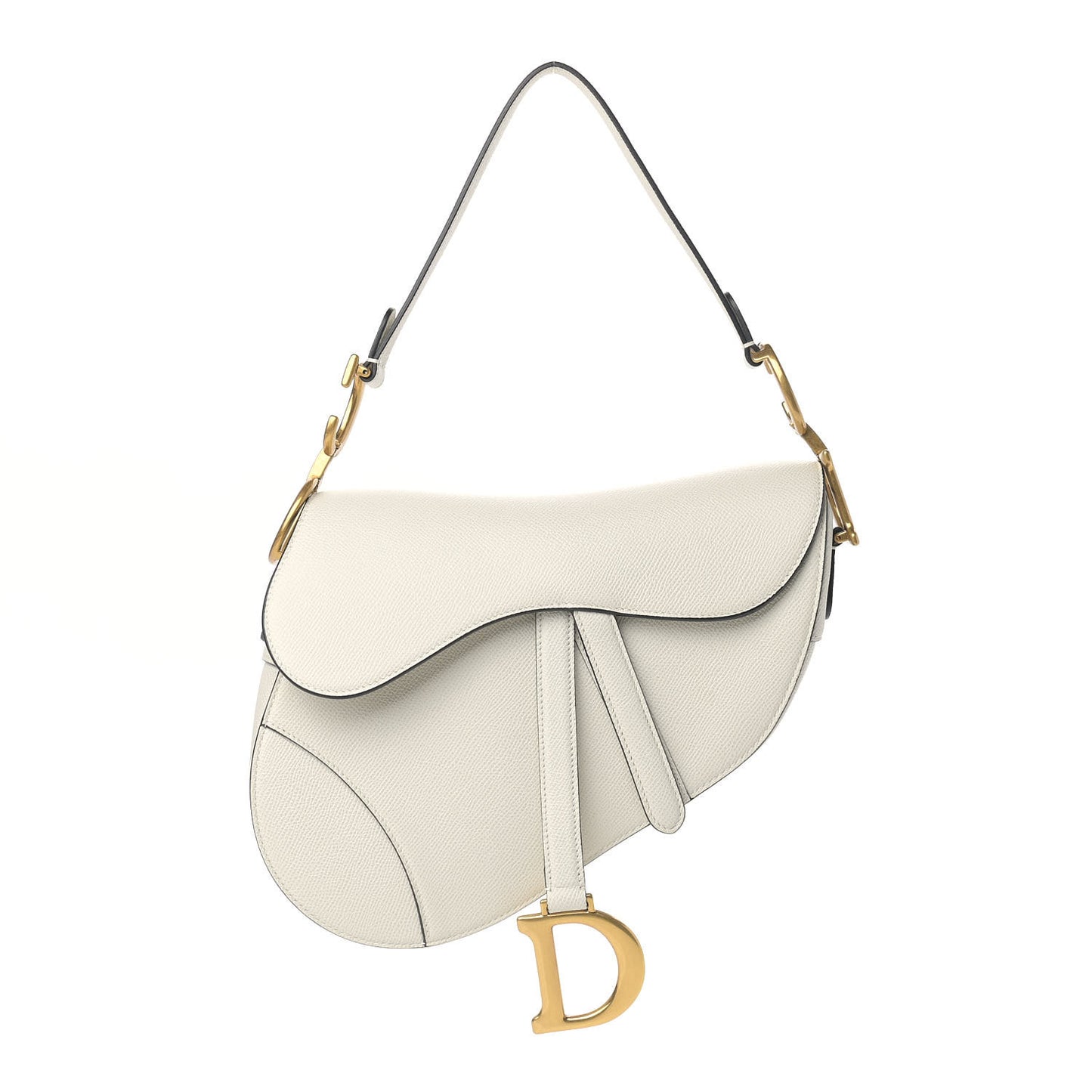 Grained Calfskin Saddle Bag Latte