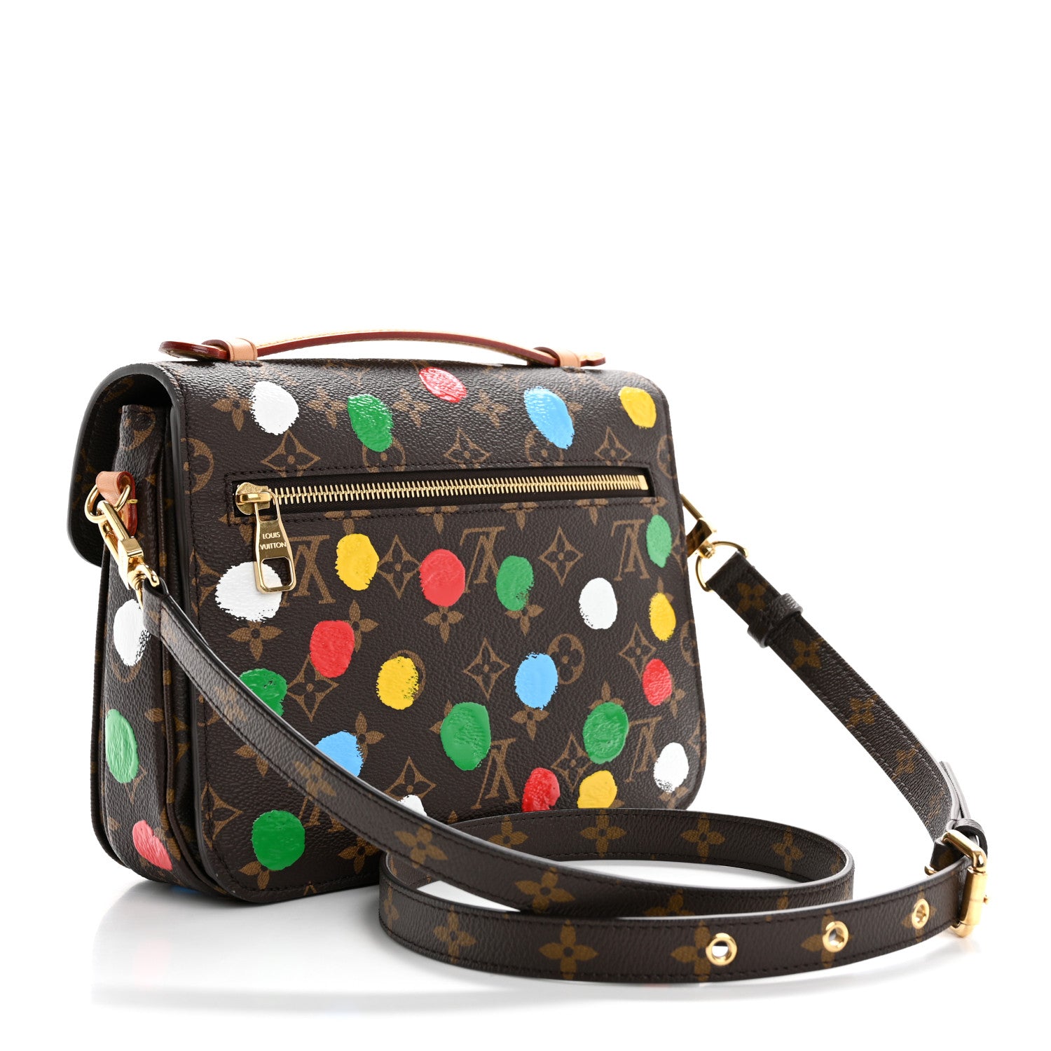 Louis Vuitton LV x YK Monogram Painted Dots Pochette Metis 3 of 10