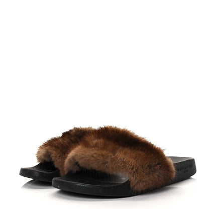 Givenchy Mink Rubber Slide Sandals 36.5 Brown 3 of 7