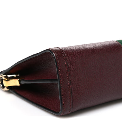Gucci Calfskin GG Web Small Ophidia Chain Shoulder Bag Vintage Bordeaux 9 of 11