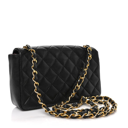 Chanel Lambskin Quilted Mini Rectangular Flap Black 3 of 11