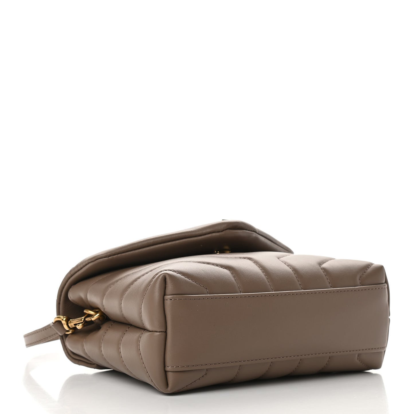 Calfskin Y Quilted Monogram Toy Loulou Crossbody Bag Taupe