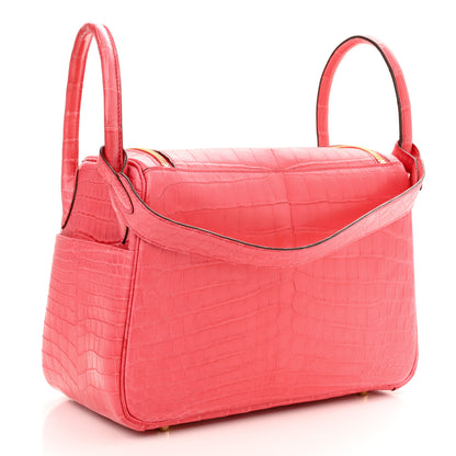 Hermes Matte Niloticus Crocodile Lindy 30 Bougainvillier 3 of 10