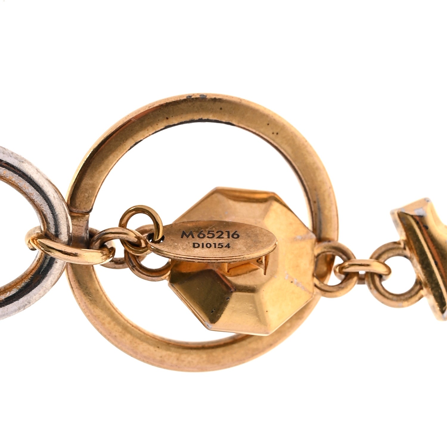 Louis Vuitton Metal LV Facettes Bag Charm Key Holder Gold 1845638