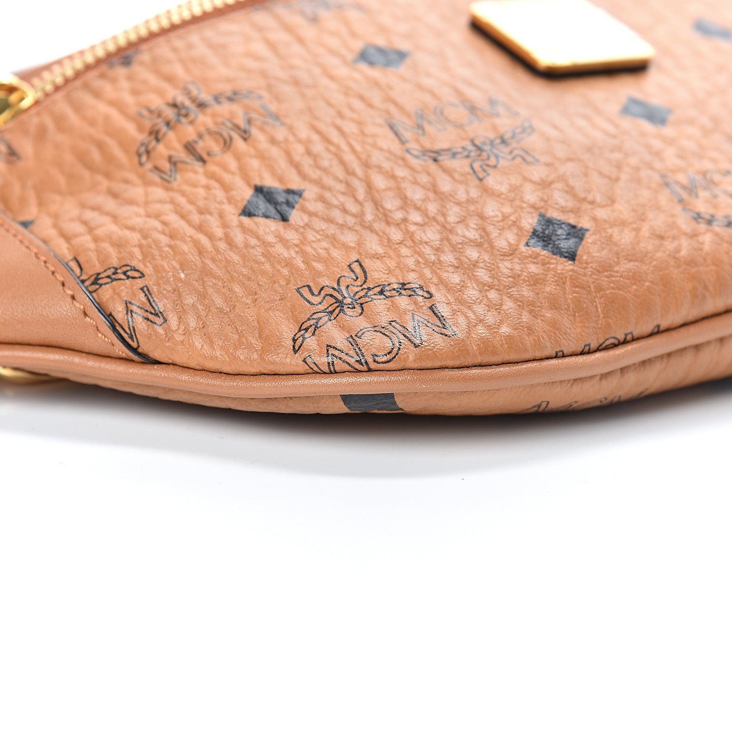 MCM Visetos Stark Belt Bag Cognac 9 of 11