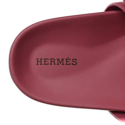 Hermes Suede Goatskin Womens Chypre Sandals 40 Rose Aphrodite 7 of 8
