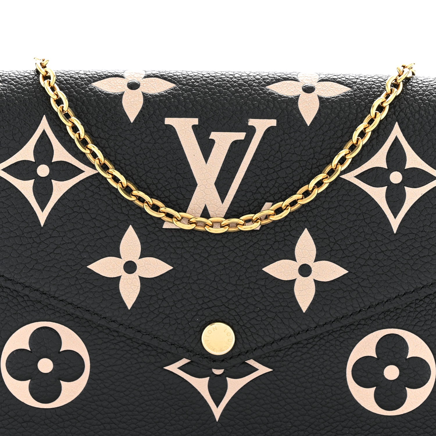 Louis Vuitton Empreinte Monogram Giant Felicie Pochette Black Beige 8 of 11