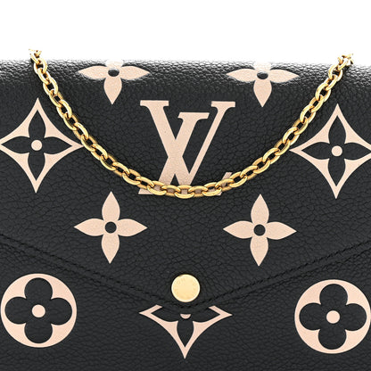 Louis Vuitton Empreinte Monogram Giant Felicie Pochette Black Beige 8 of 11