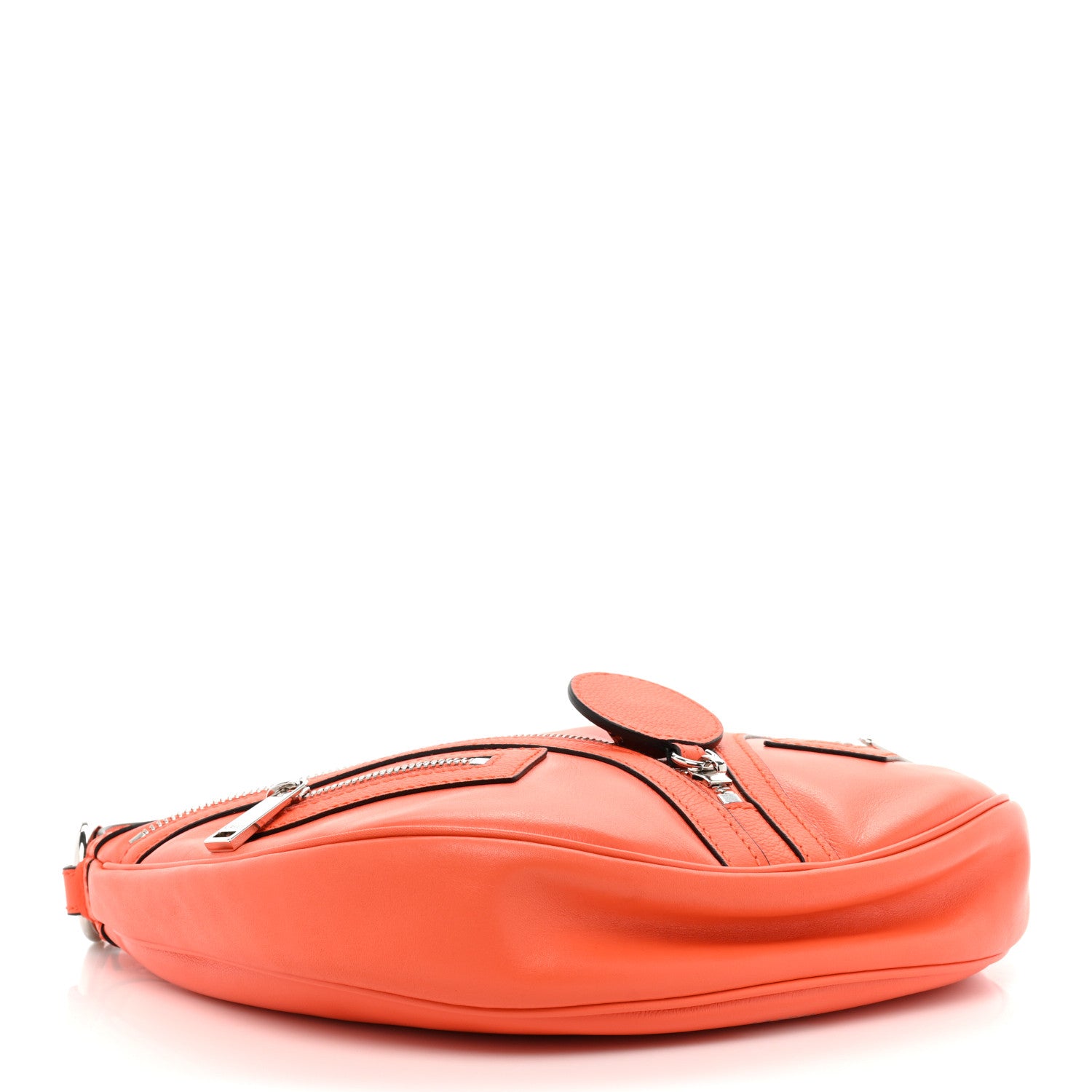 Versace Calfskin Small Repeat Zip Hobo Orange 4 of 8