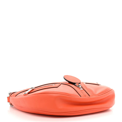 Versace Calfskin Small Repeat Zip Hobo Orange 4 of 8