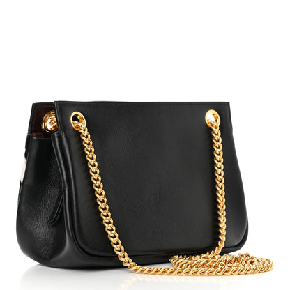 Mulberry Calf Hair Zebra Print Small Chain Crossbody Bag Black 2 of 11