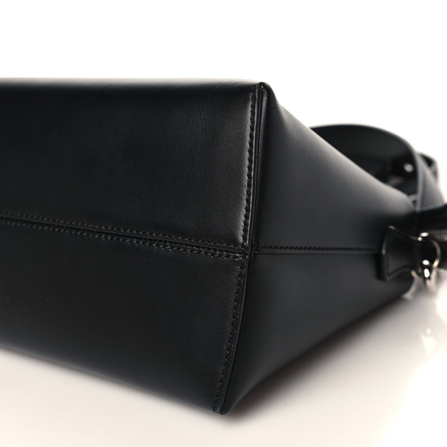 Vitello King Logo Embossed Medium By The Way Boston Bag Black