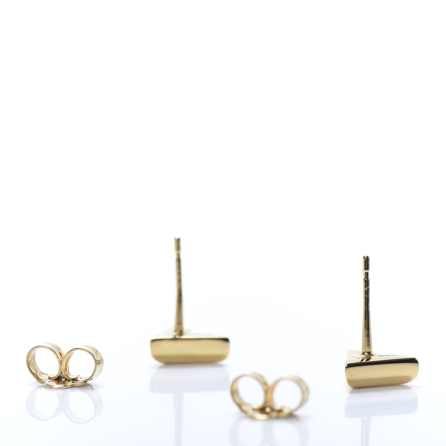 Louis Vuitton Brass Essential V Stud Earrings Gold 3 of 6