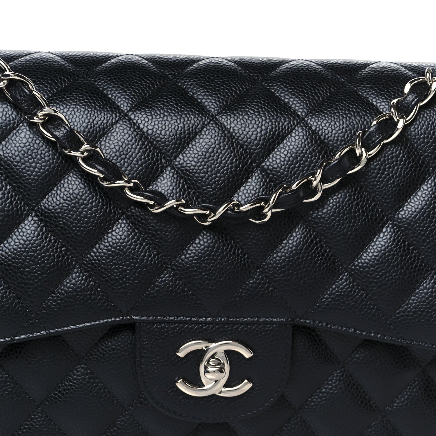 Chanel Caviar Quilted Jumbo Double Flap Black 9 of 11