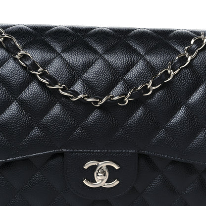 Chanel Caviar Quilted Jumbo Double Flap Black 9 of 11