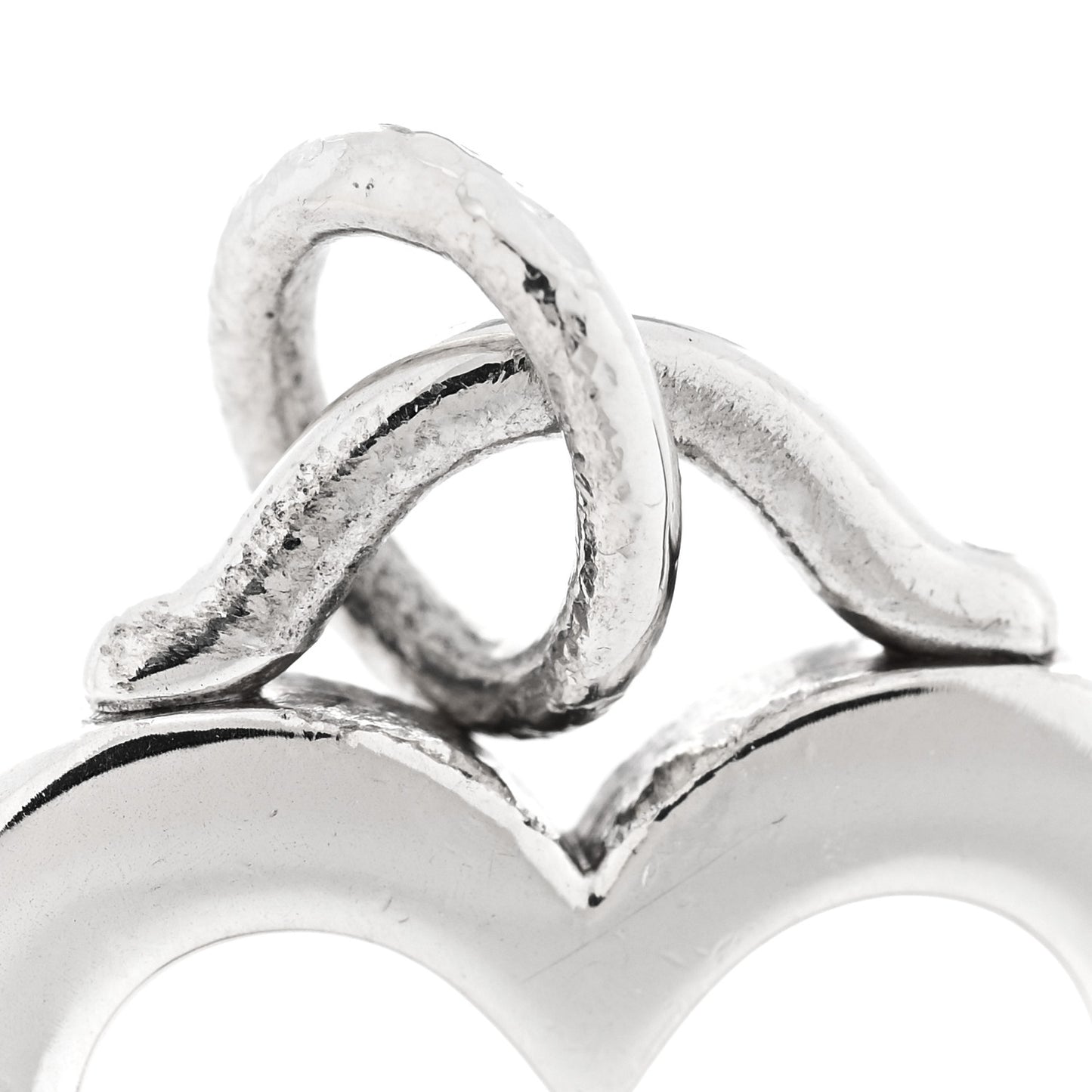 Sterling Silver Large Heart Key Pendant