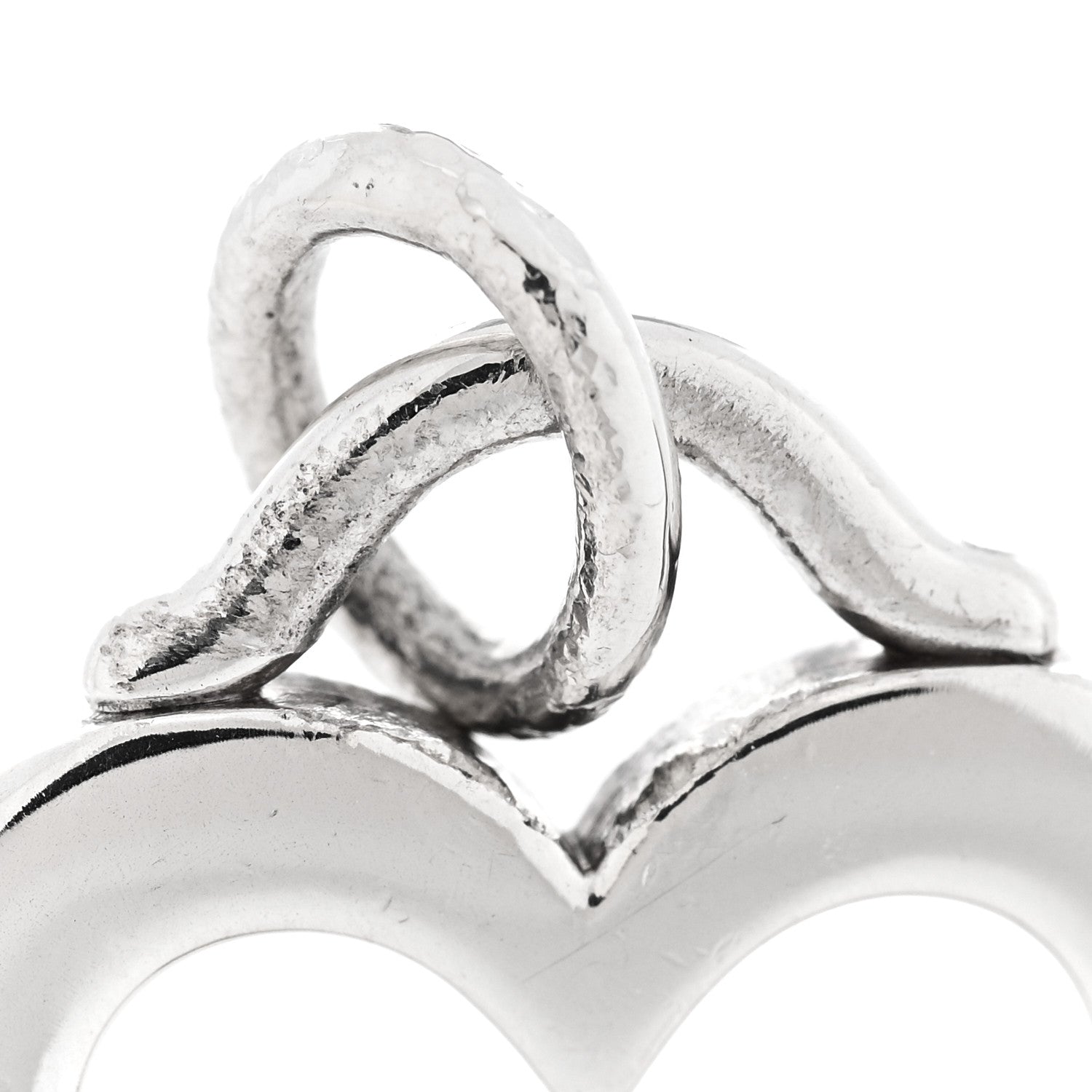 Tiffany Sterling Silver Large Heart Key Pendant 4 of 4