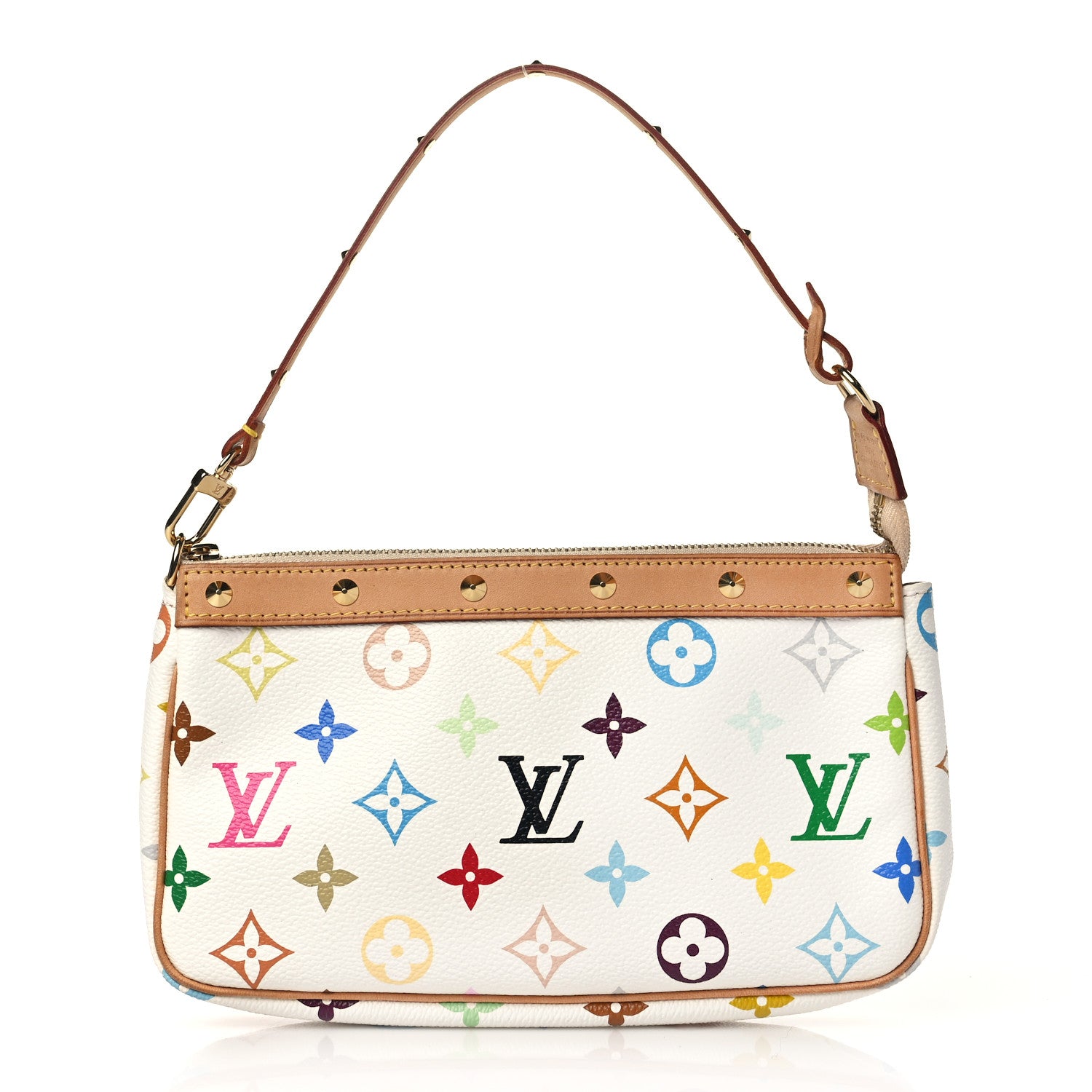 Louis Vuitton Monogram Multicolor Pochette Accessories White 1 of 8