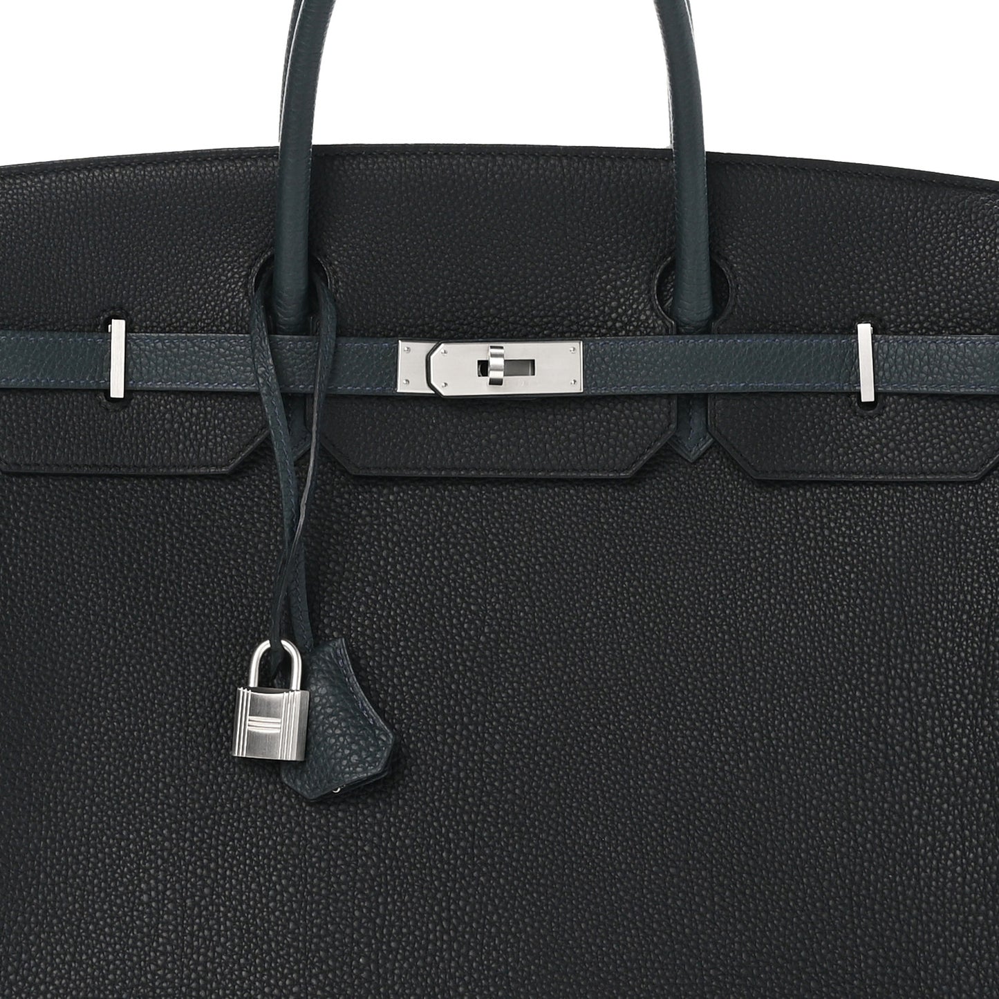 Togo Horseshoe Birkin 40 Black Vert Rousseau