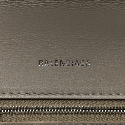 Balenciaga Calfskin Snake Effect Small Hourglass Top Handle Bag Black White 6 of 11
