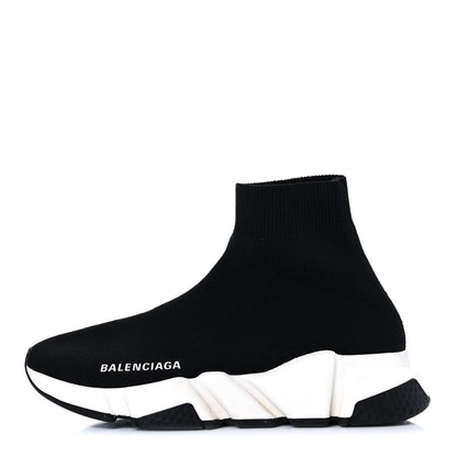 Balenciaga Neoprene Knit Womens Speed Sneakers 35 Black White 1 of 16