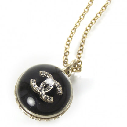 Chanel Gold Rhinstone CC Logo Ball Necklace 3 of 3