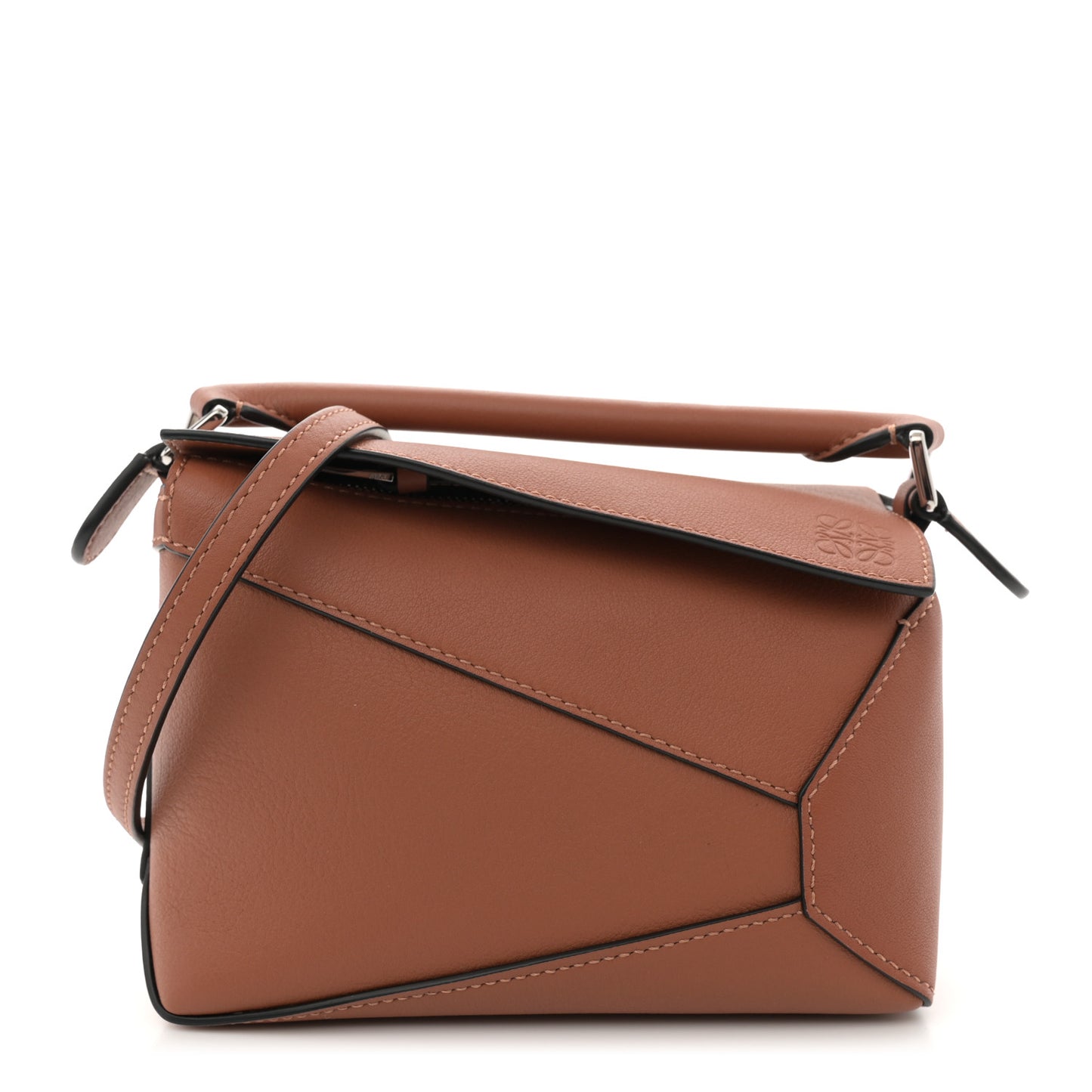 Calfskin Mini Puzzle Edge Bag Tan