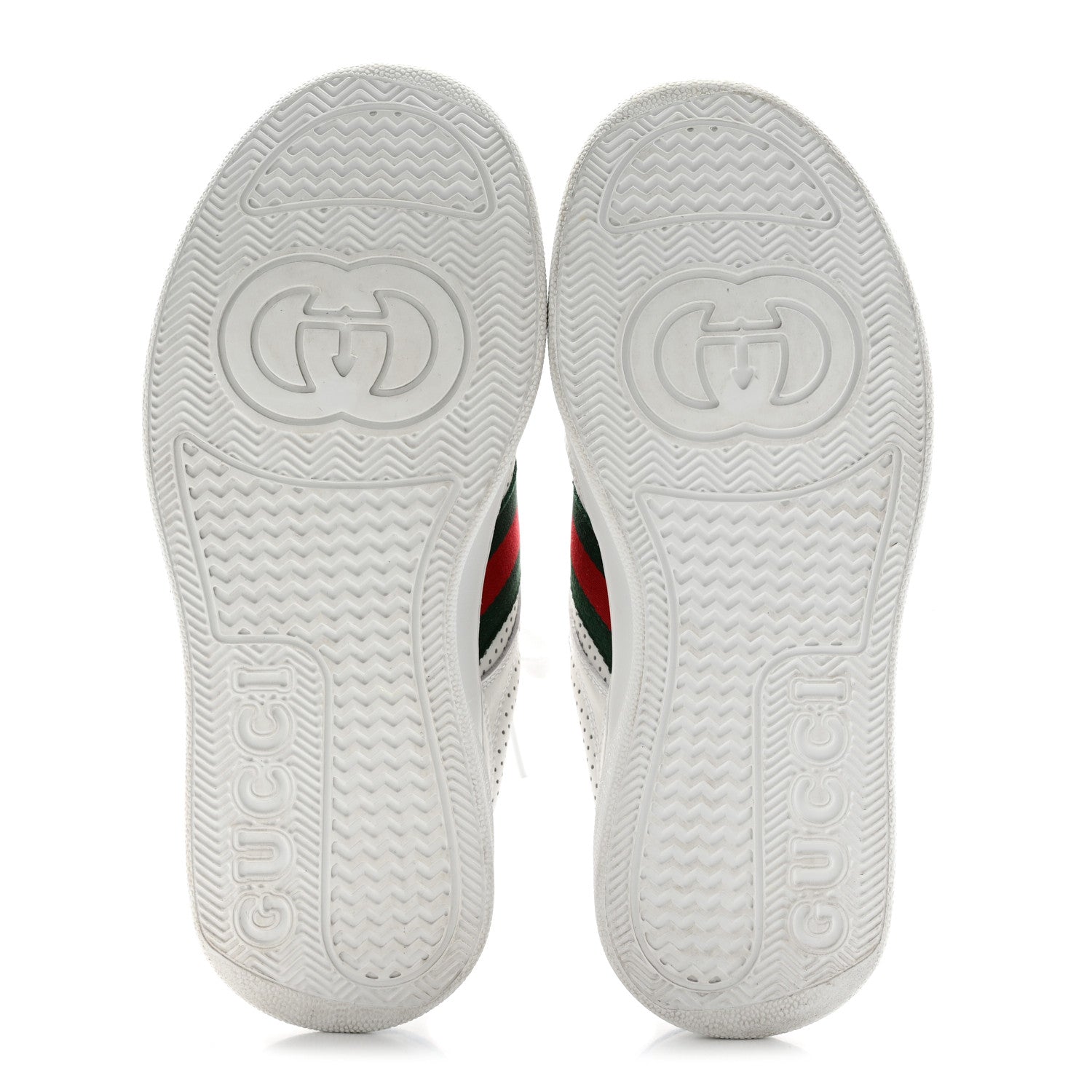 Gucci Calfskin Web Perforated Womens Platform 55mm Sneakers 38.5 White Bright Splash 6 of 14