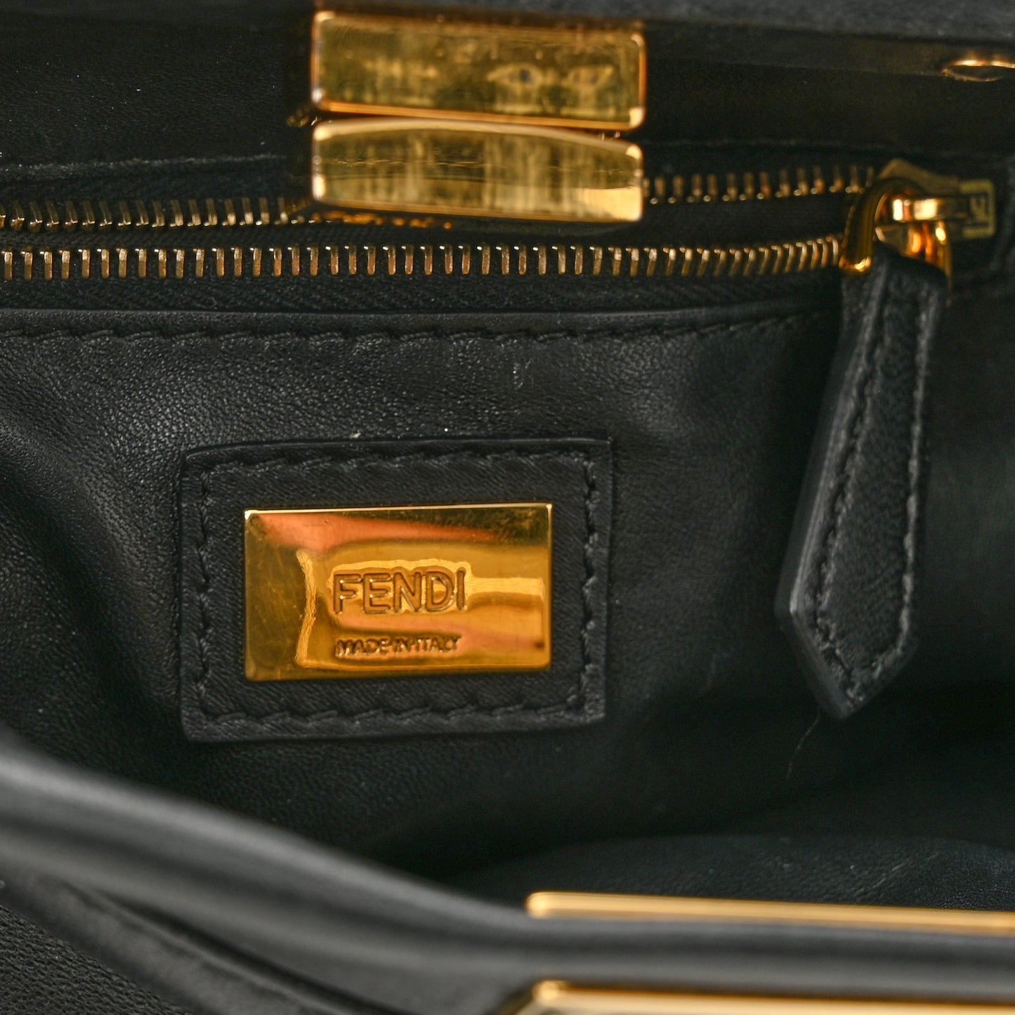 Nappa Mini Peekaboo Iconic Satchel Black