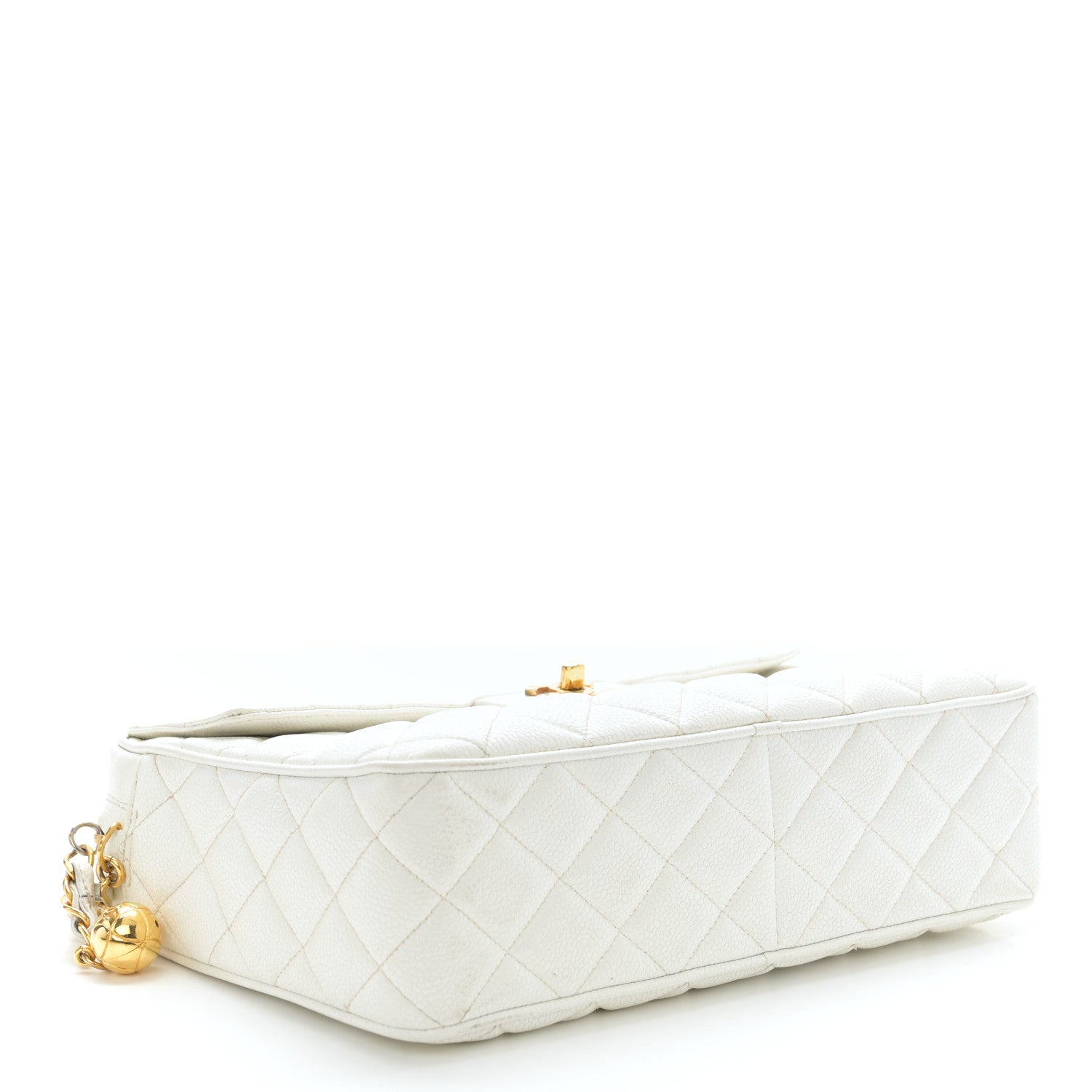 Chanel Caviar Quilted Camera Case White 4 of 12