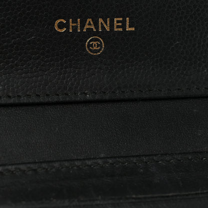 Chanel Caviar Quilted Compact Boy Wallet Black 6 of 9
