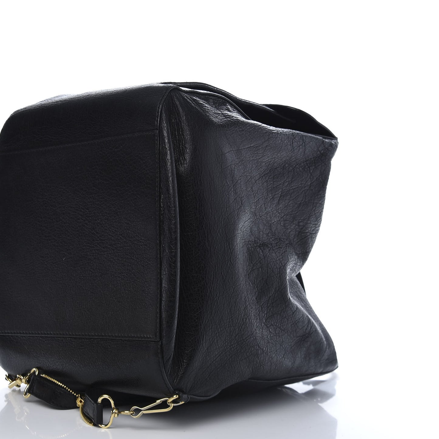 Agneau Giant 12 Gold Hardware Zip Traveler Backpack Black