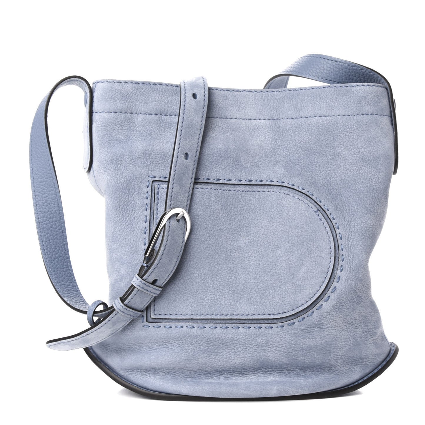 Nubuck Santiag Pin Daily Shoulder Bag Denim II