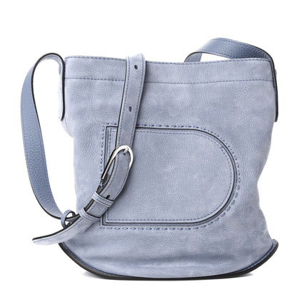 Delvaux Nubuck Santiag Pin Daily Shoulder Bag Denim II 1 of 9